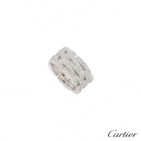 Cartier White Gold Diamond Maillon Panthere Ring
